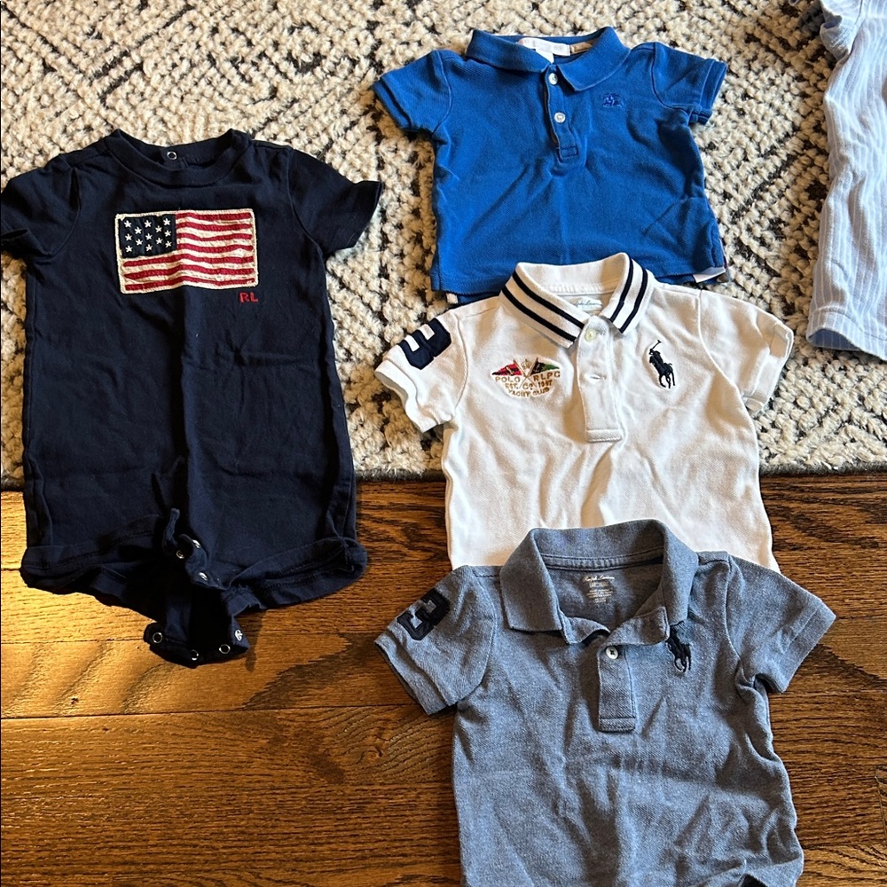 Ralph Lauren Polo Shirts & Shortie Romper + 1 Burberry Polo